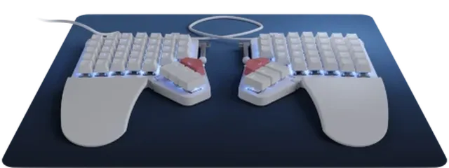 ZSA Moonlander splitted keyboard. ZSA Moonlander splitted keyboard.